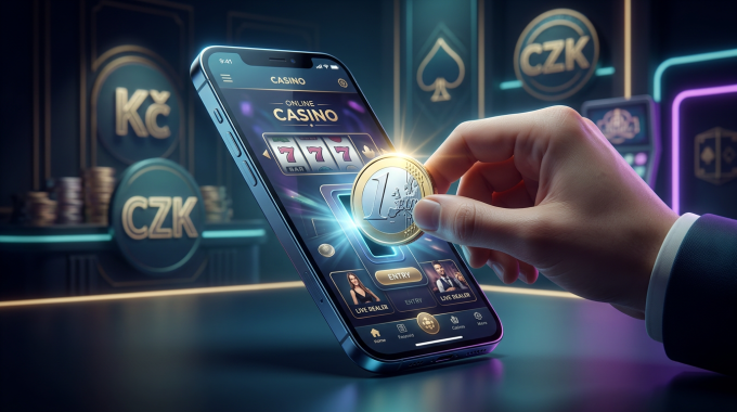 Hráč vkládá 1 eurovou minci do digitálního slotu v moderním online rozhraní
